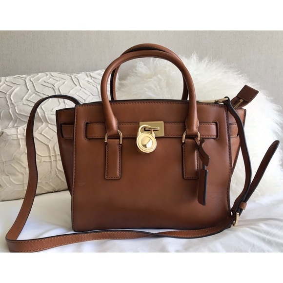 Michael Kors Handbags - Michael Kors Hamilton Traveler Tan Medium Bag